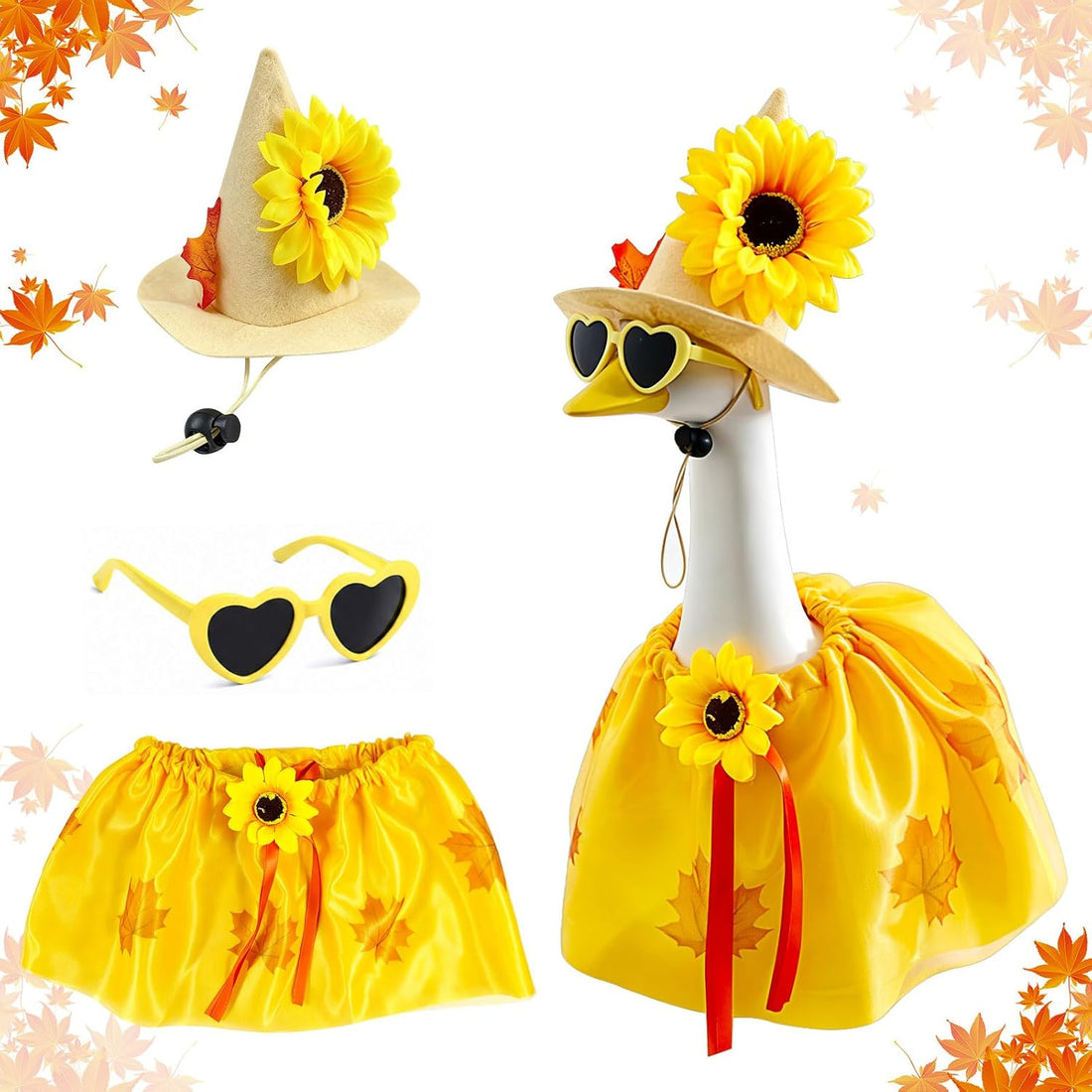 Chris.W Porch Goose Halloween Outfit Glow in the Dark Costume 17-23