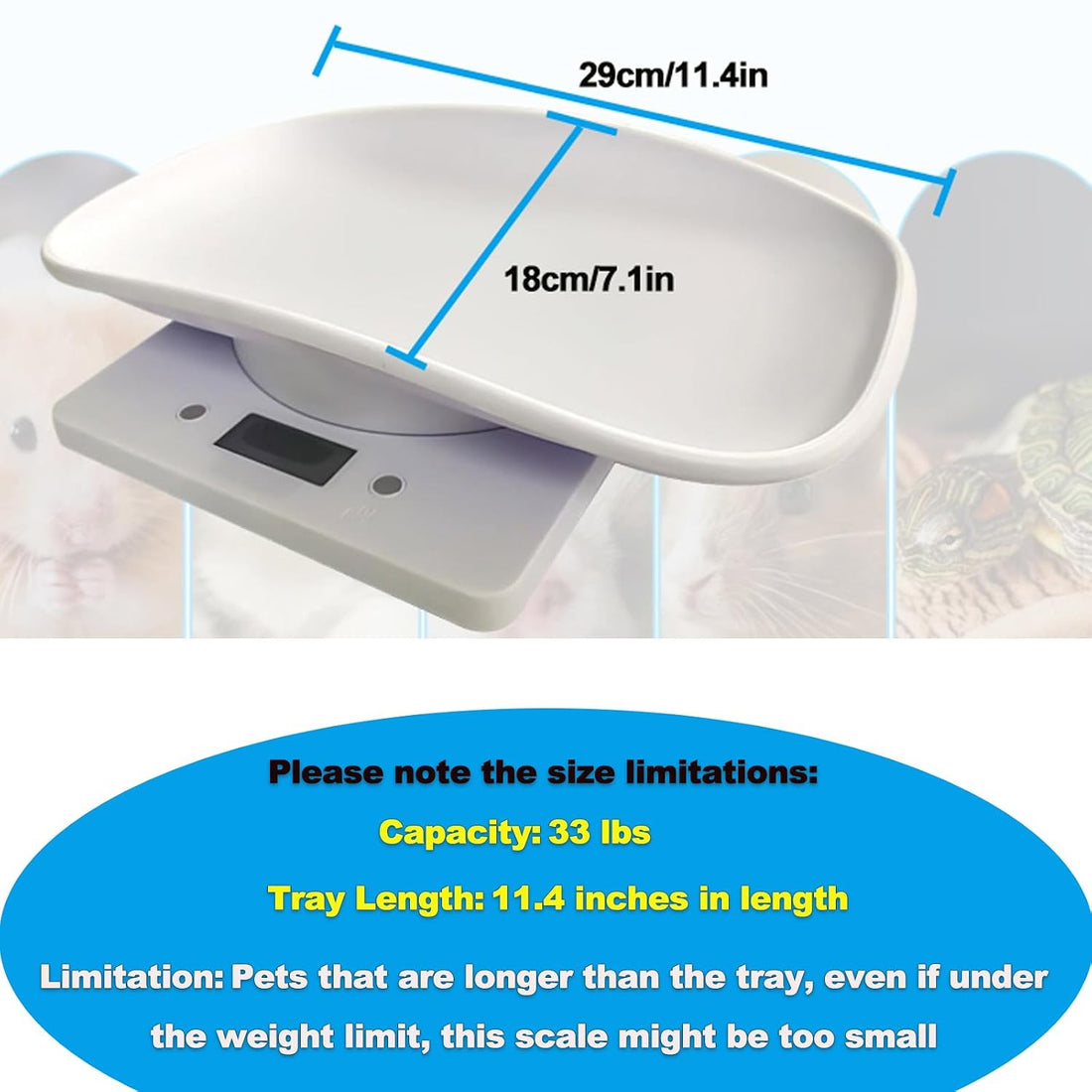 Digital Pet Scale,Puppy Scales Digital Small Animals Scales