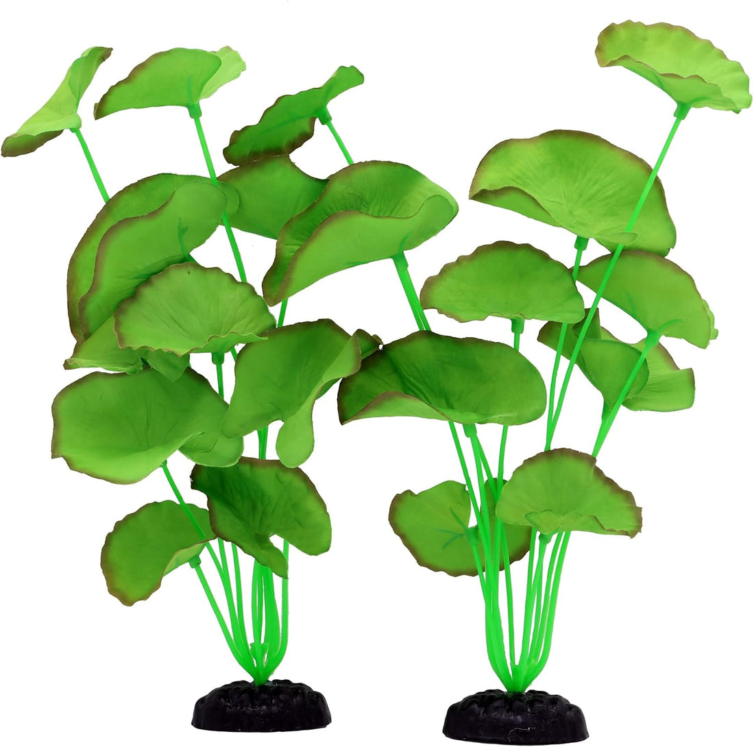 2-Pack 12 Inch Aquarium Silk Aquarium Plants, Artificial Plastic Plant