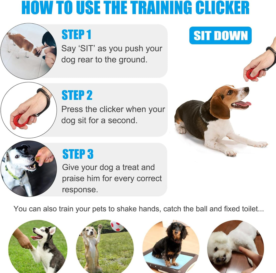Diyife Dog Clicker for Training, 2 Pack Dog Training Clicker