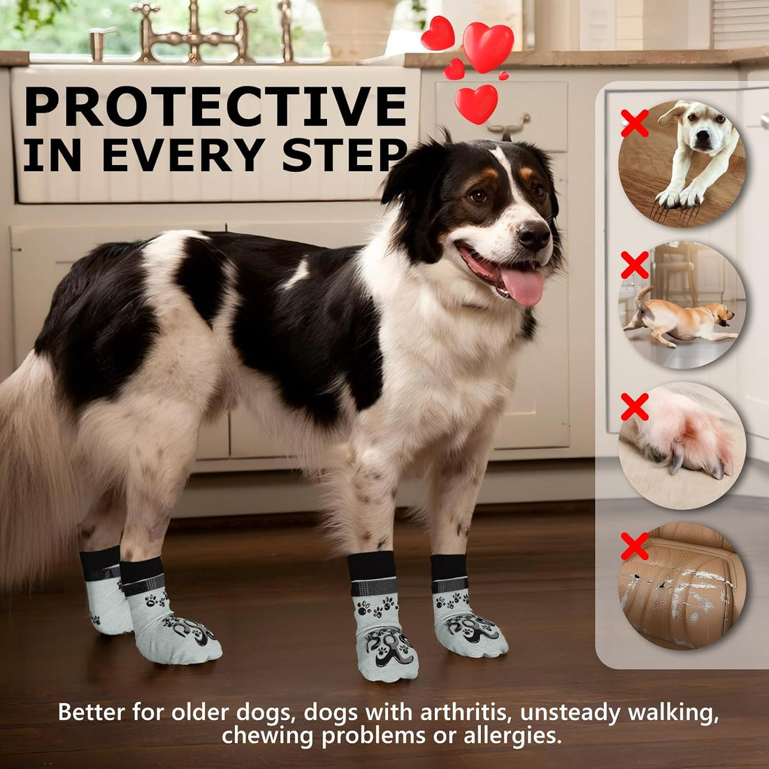 Dog Socks for Hardwood Floors Anti Slip