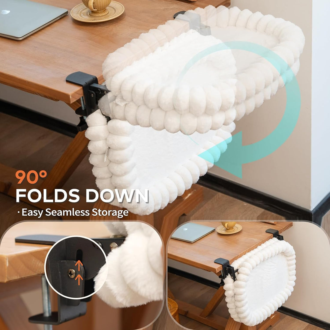 CHEERPALS Cloud Cat Bed Desk Mounted Hammock for Indoor Cats Perch