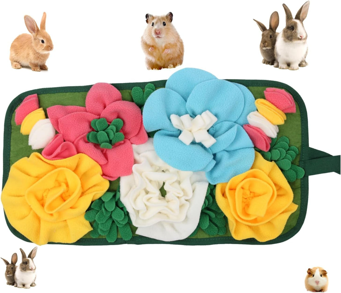 Rabbit Foraging Mat Interactive Bunny Snuffle Mat for Small Animals