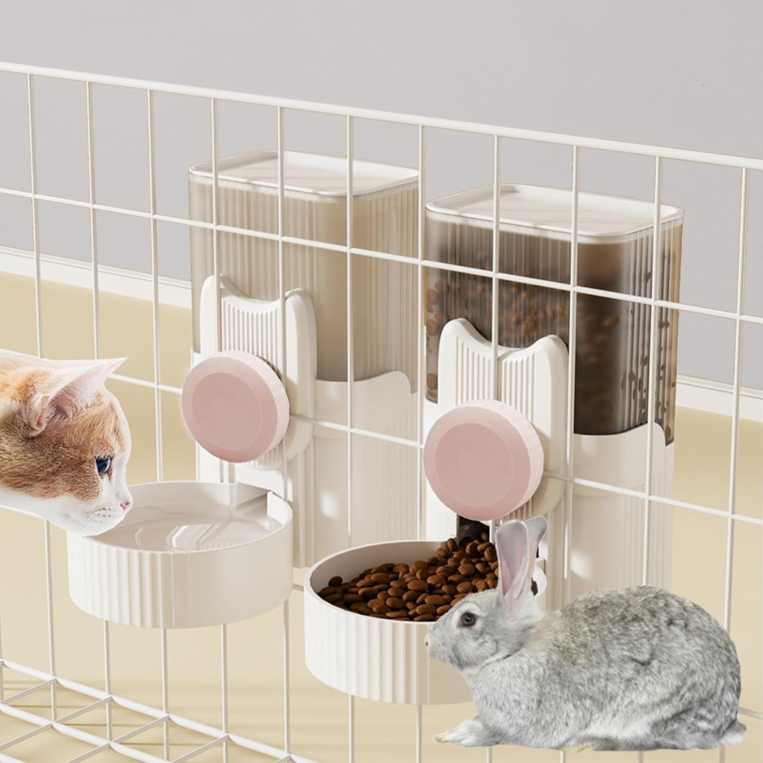 Kathson Gravity Auto Bunny Water Dispenser Automatic Rabbit Feeder