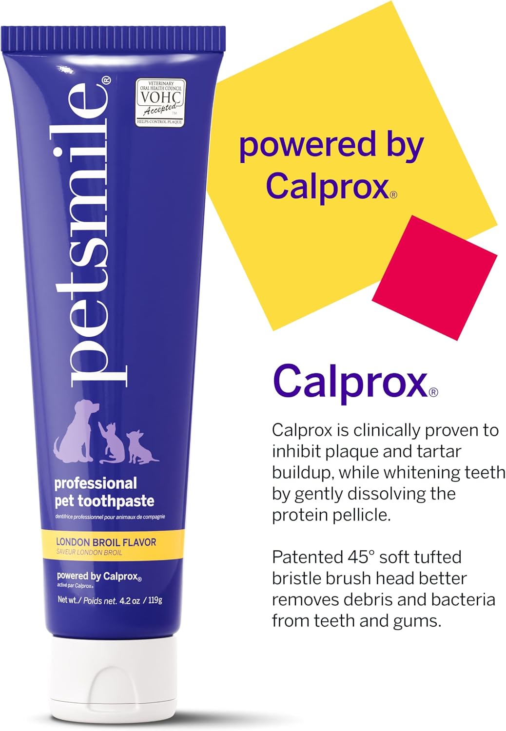 Petsmile VOHC Accepted Pet Toothpaste, London Broil 4.2 Oz