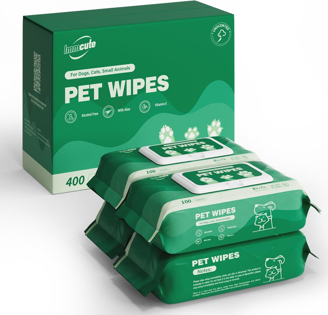 400 Unscented Dog Wipes for Paws and Butt Large Thick Puppy Wipes