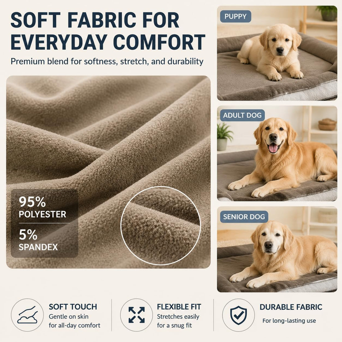 Dog Crate Pan Cover Washable Dog Bed Liner 36x24 Inch
