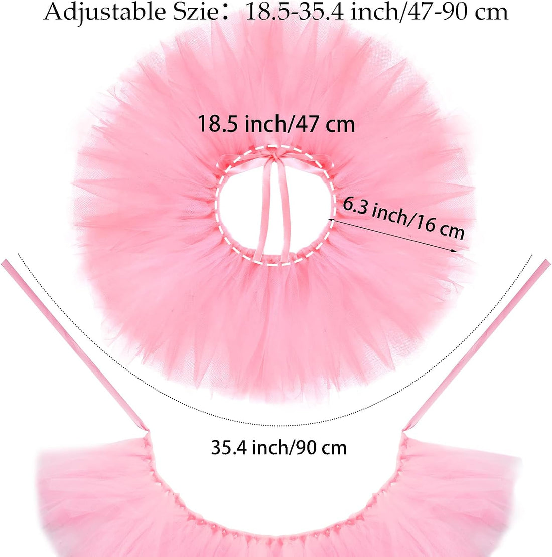 2 Pcs Dog Tutu Dress with Pearl Crown for Small Medium Pet Cat Dog