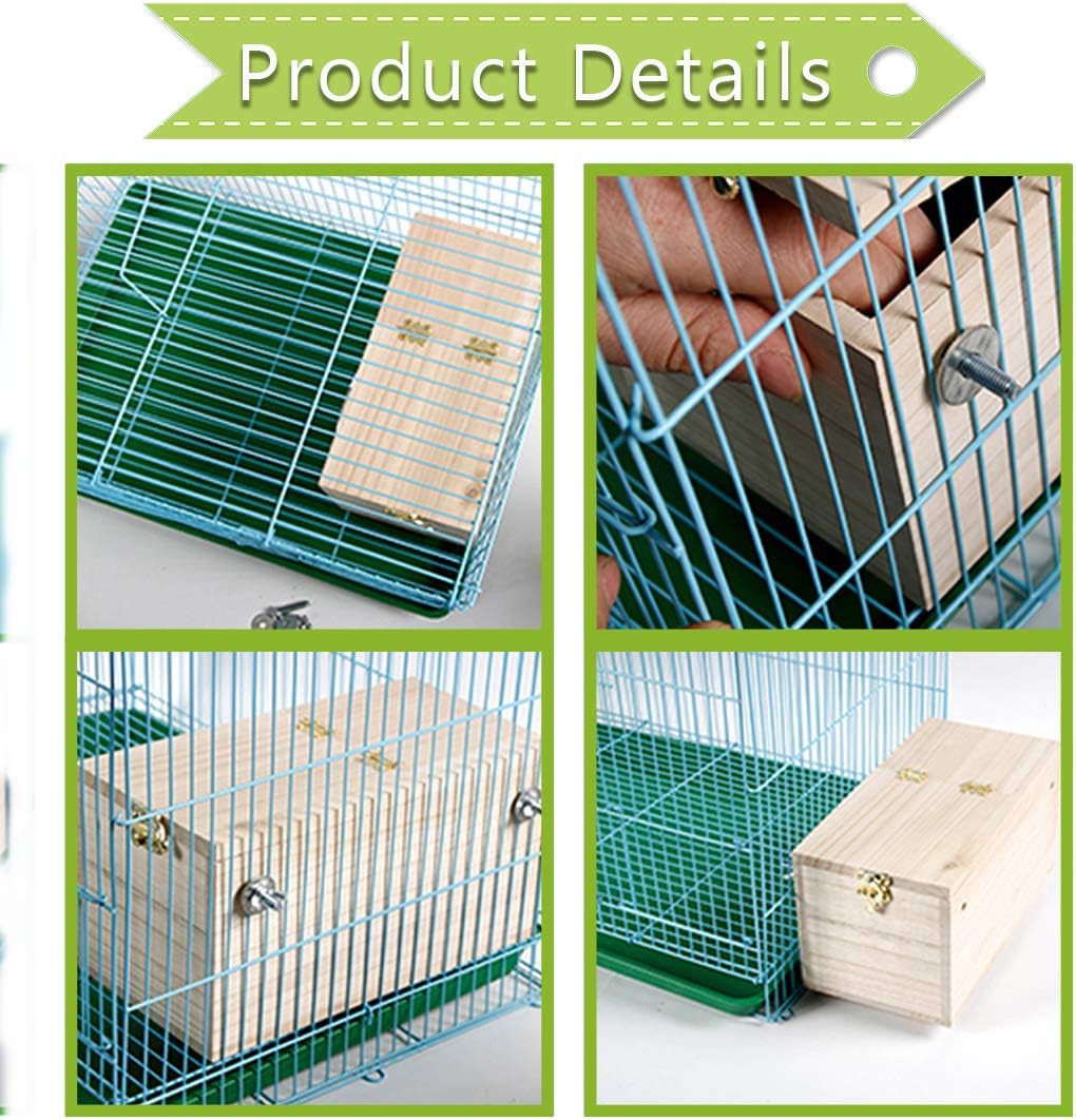 PINVNBY Parakeet Nesting Box Bird House Wood Breeding Box Parrots