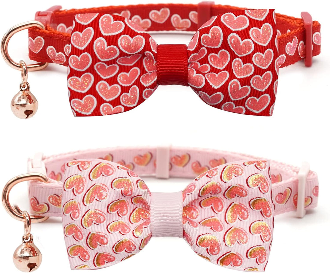 azuza 2 Pack Halloween Cat Collars with Bell