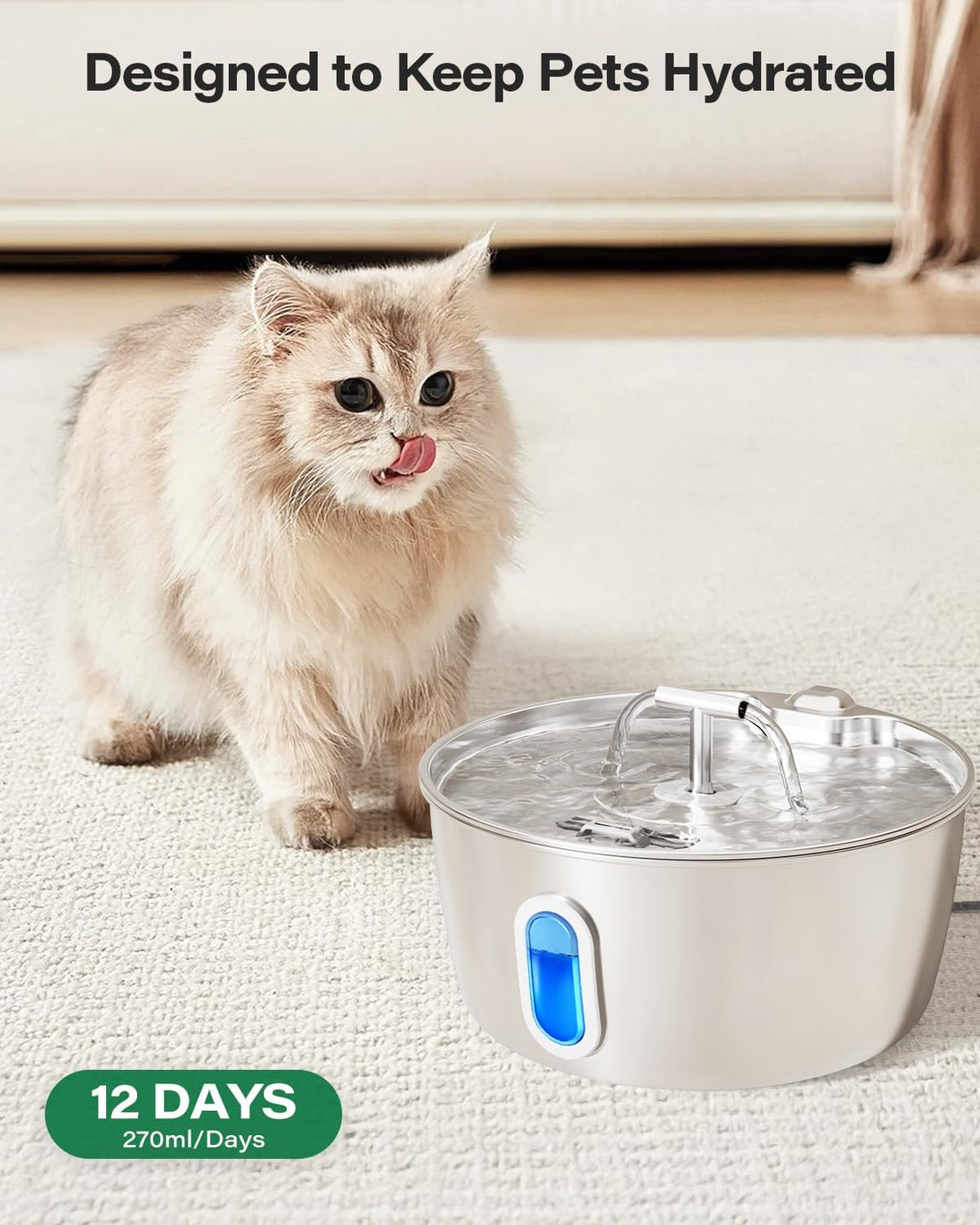 DIANU Official Cat Water Fountain Replacement Filters & Pre-Filter