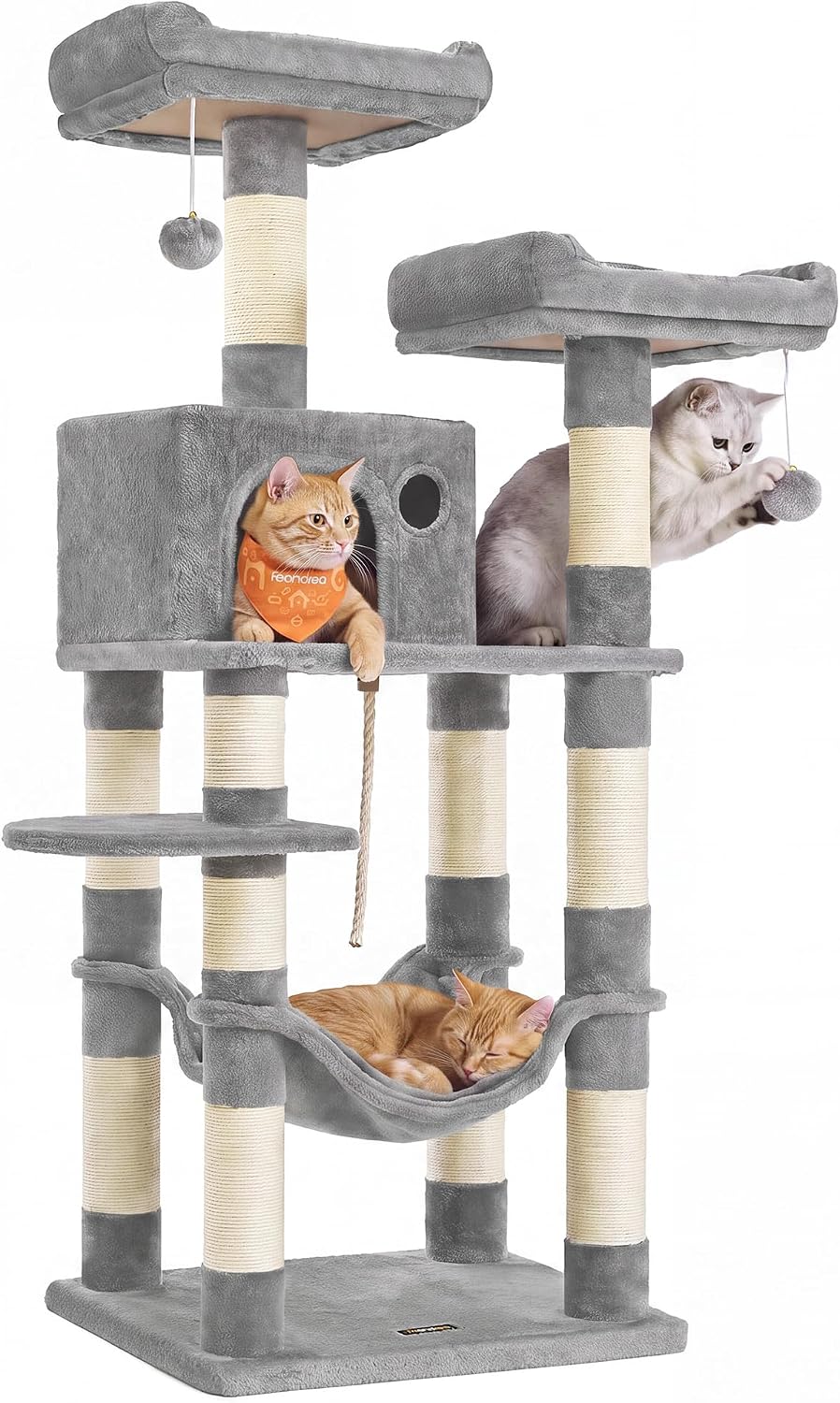 Feandrea Cat Tree, 56.3-Inch Cat Tower