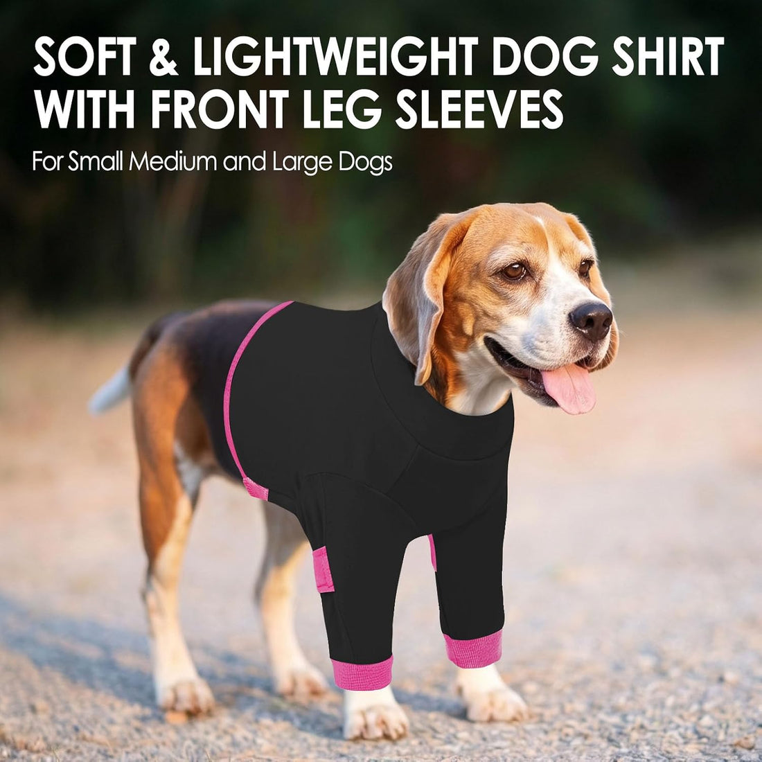 KOESON 100% Cotton Dog Surgery Recovery Suit Front Leg with Elbow