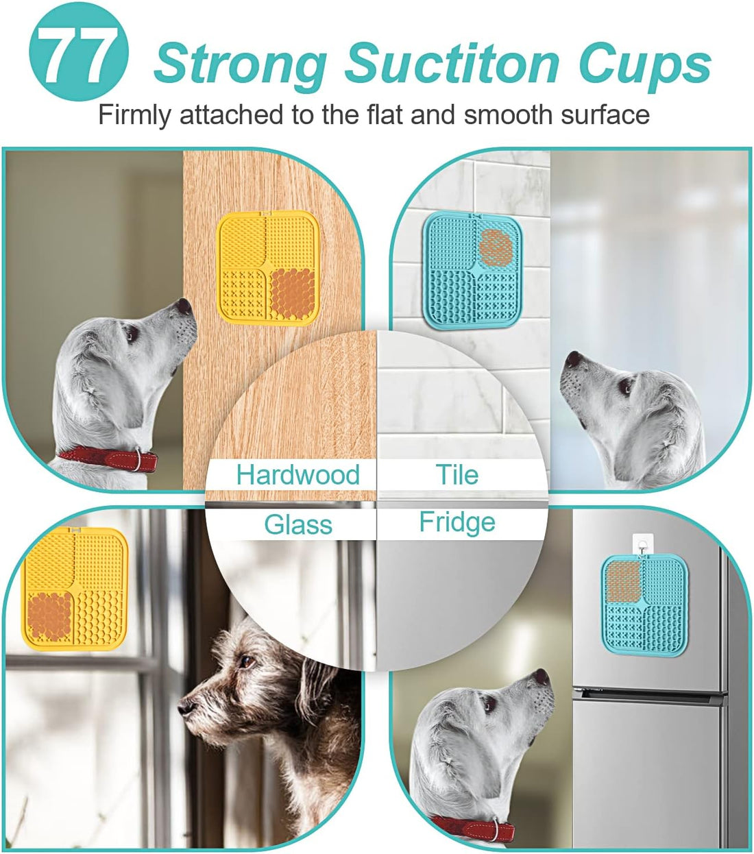 Lick Mat for Dogs and Cats, Licking Mat with Suction Cups for Dog