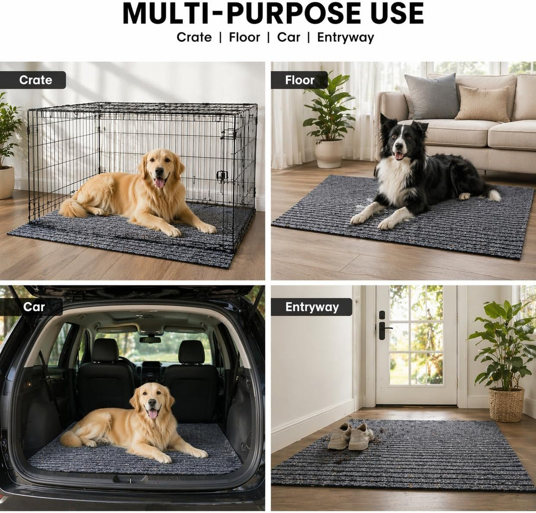 47" x 60" Dog Crate Mat, Waterproof Floor Protector