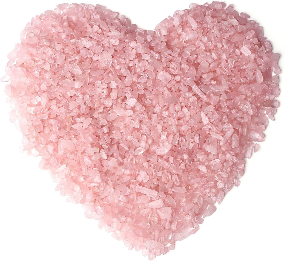 LAIDANLA Rose Quartz Crushed Stone Crystal Chips Bulk Natural