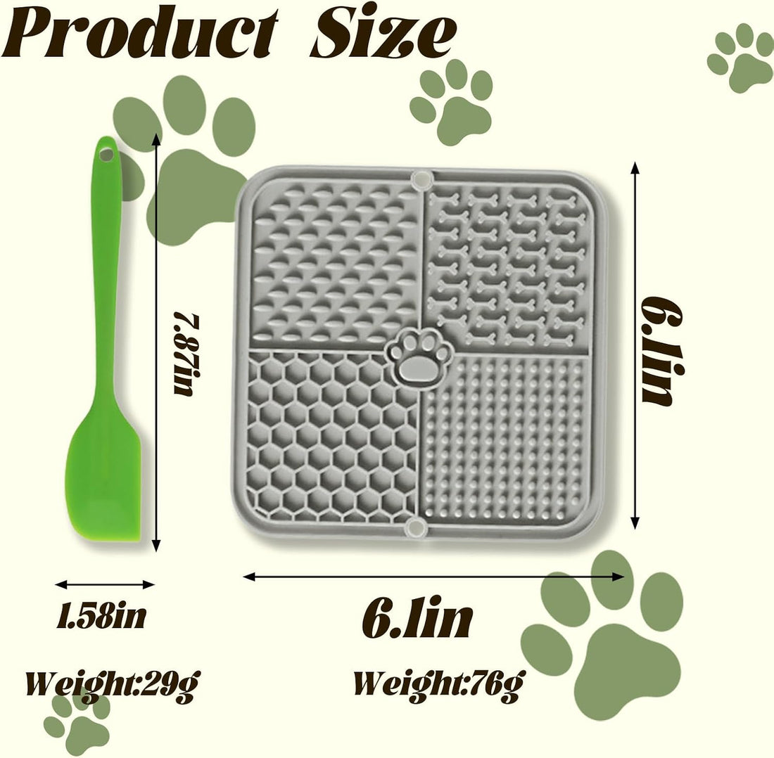 Lick Mat for Dogs and Cats, 2 Pack Silicone Lick Pad with Suction Cups