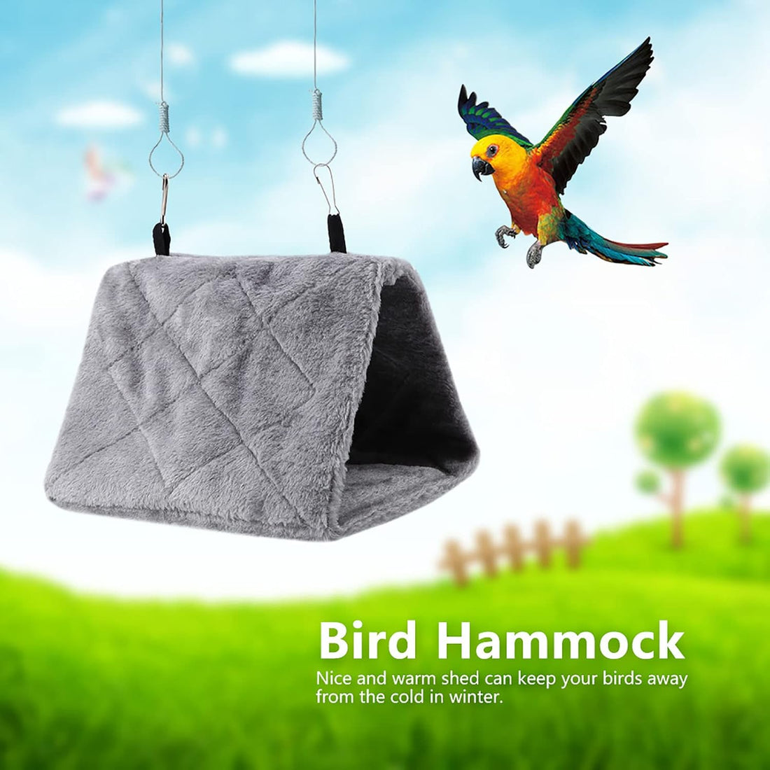 Warm Bird Nest House, Bed for Cage Accessories, Parakeet Toy Hammock