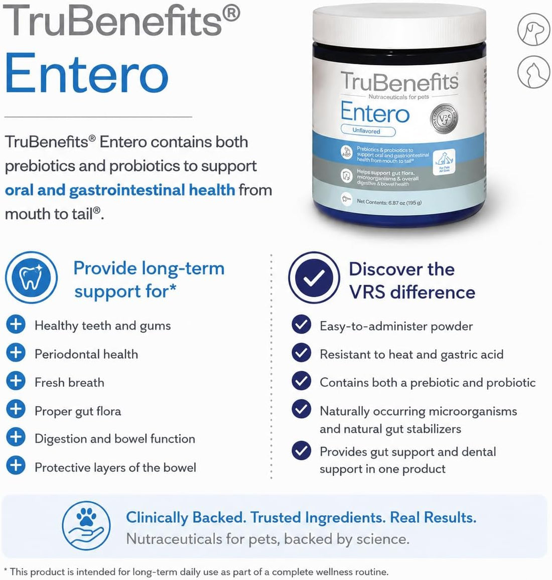Entero, Prebiotics & Probiotics, 8.89 oz, Unflavored