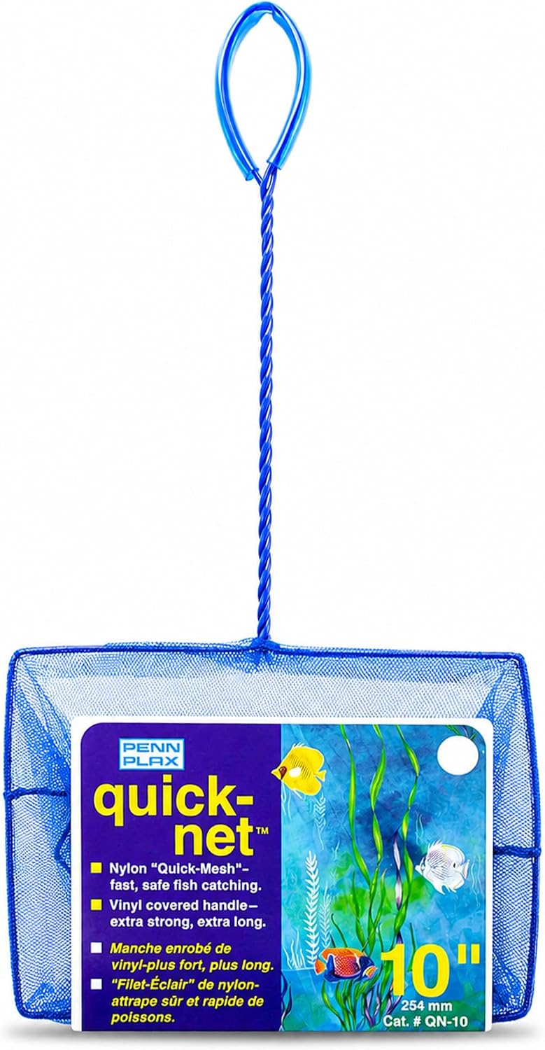 Penn-Plax Quick-Net Aquarium Fish Net - 4 x 3 in Fine Mesh