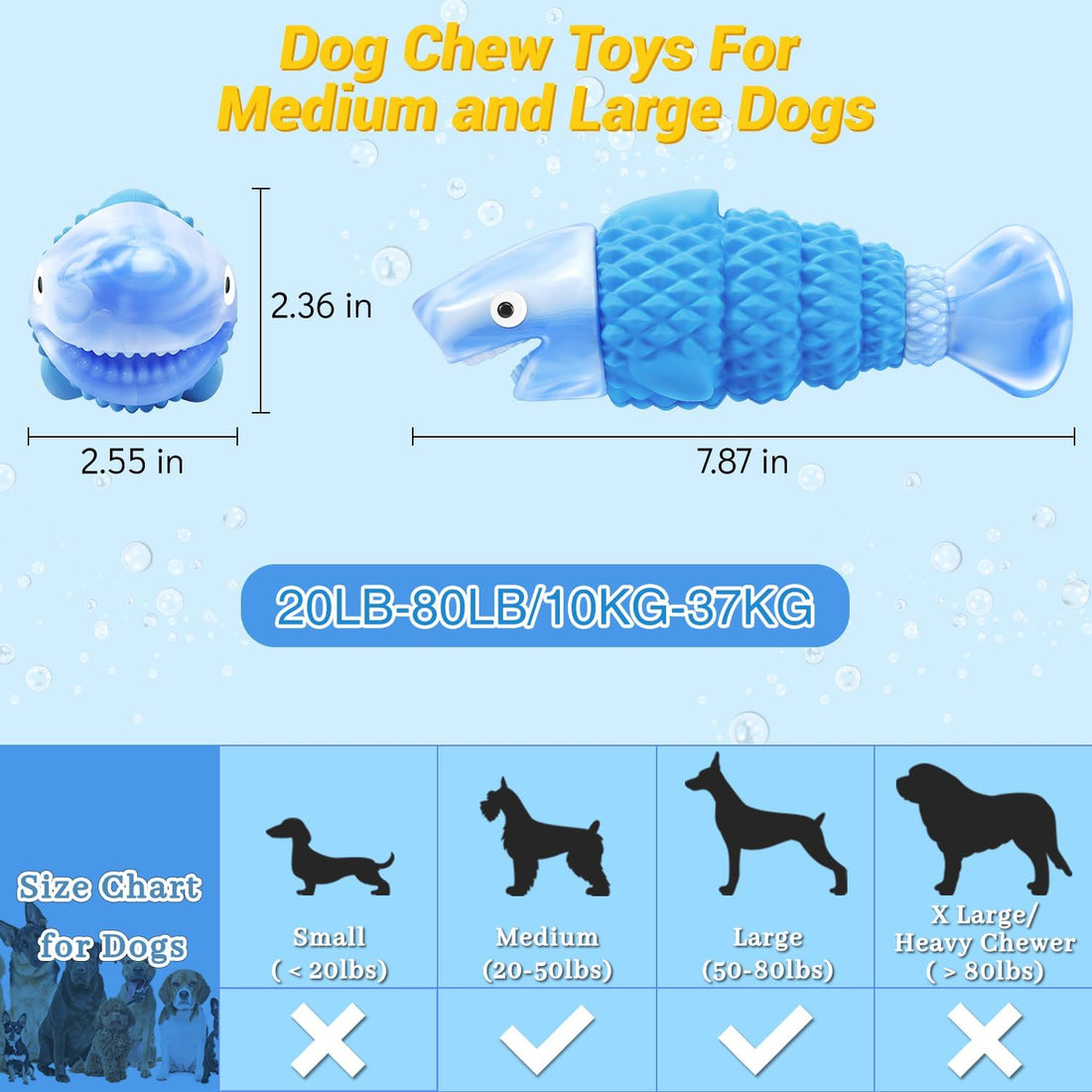 WinTour Tough Dog Toys for Aggressive Chewers
