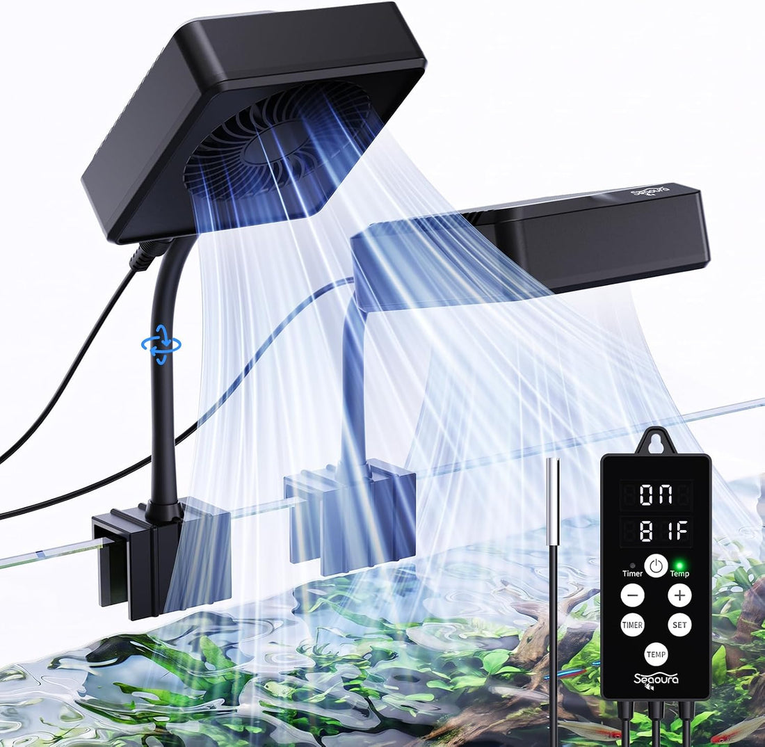 SEAOURA Aquarium Chiller Fan, Cooling for Fish Tank