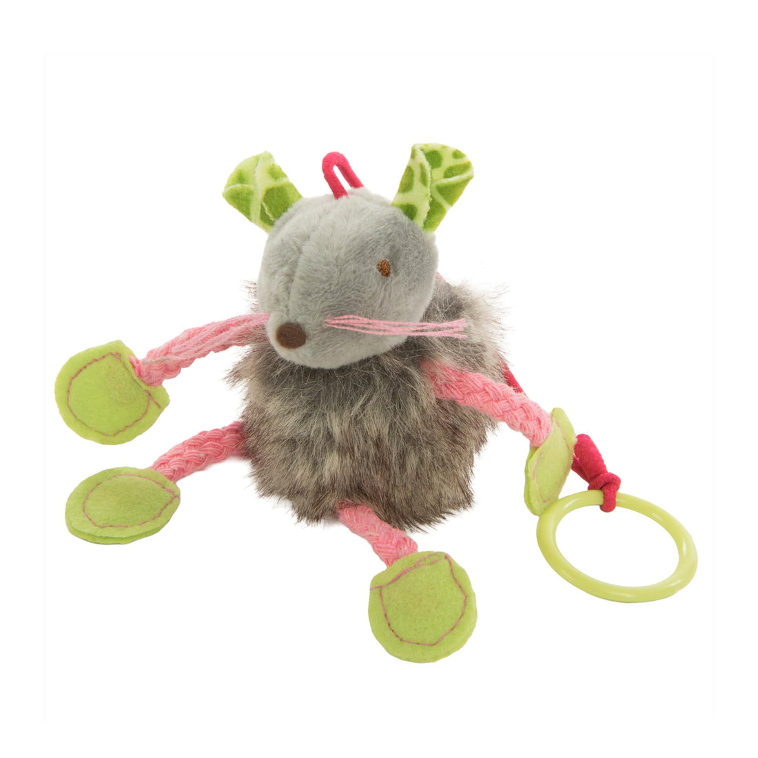 SmartyKat Bouncy Mouse Bungee Dangler Plush Cat Toys - Multi Color
