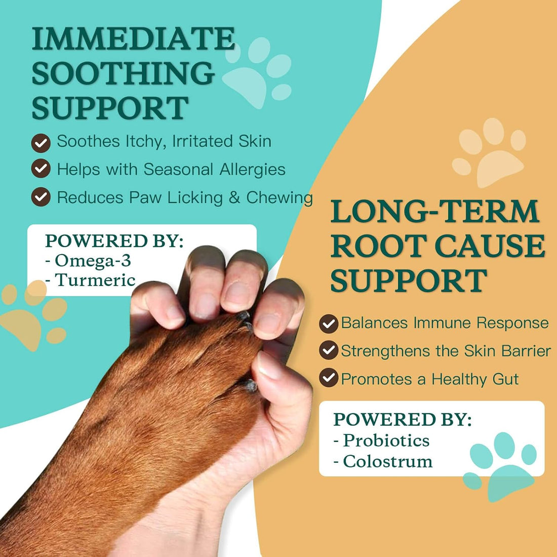 NATURE TARGET Dog Allergy Relief Freeze Dried Chews, with Probiotics