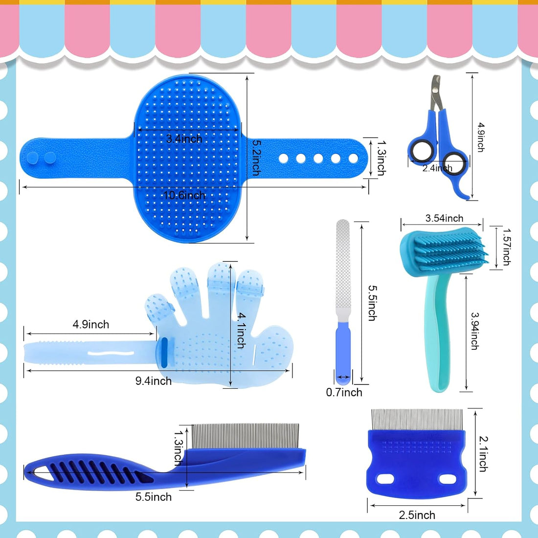 Rabbit Grooming Kit, Rabbit Brush for Shedding with Bunny Nail Clipper