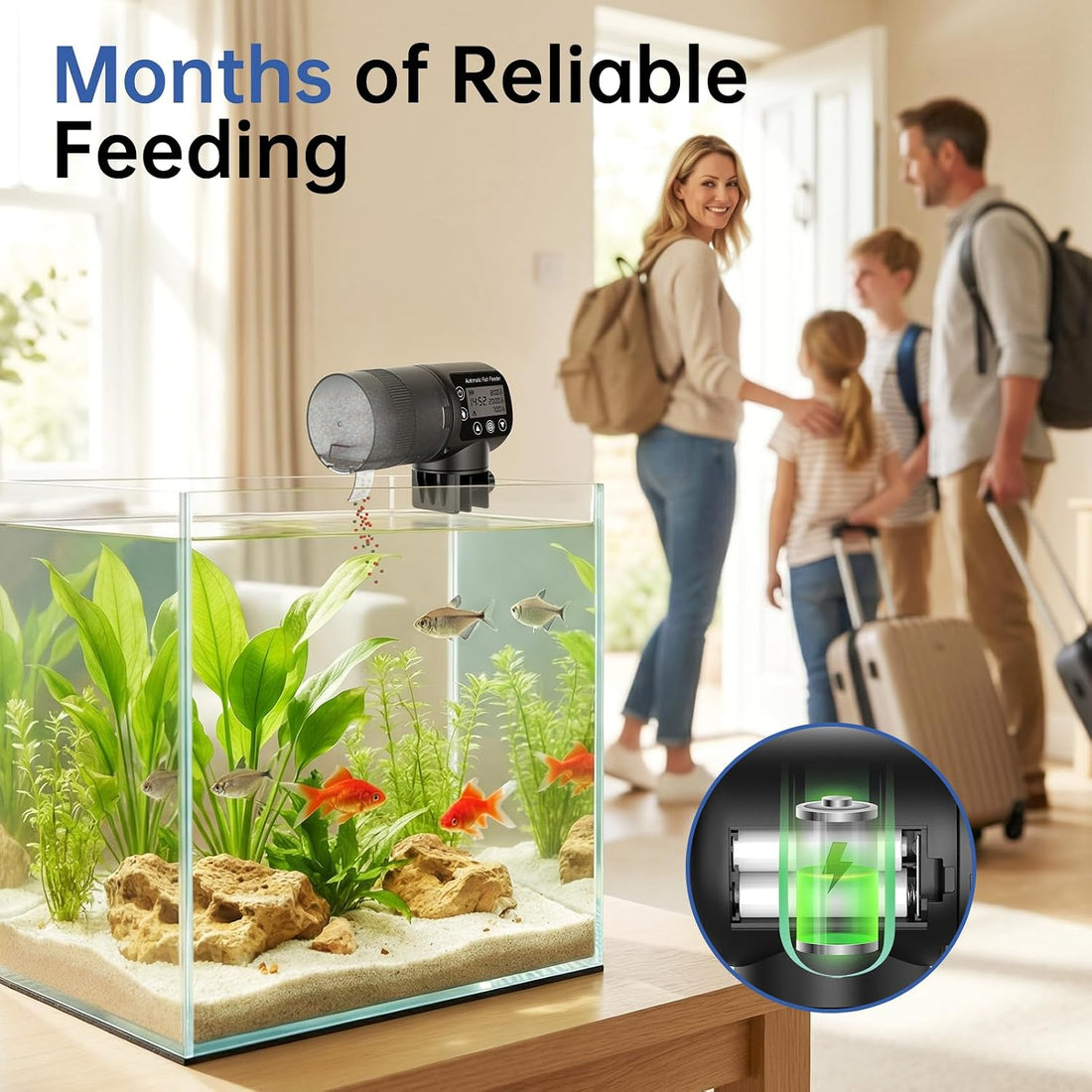 AQQA Automatic Fish Feeder for Aquarium