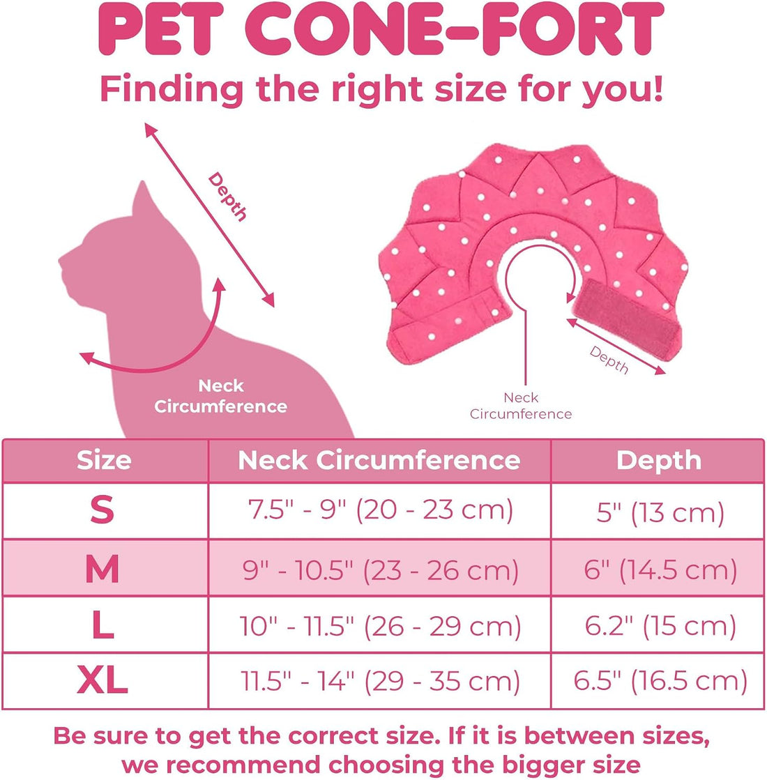 SunGrow Cat Cone Collar Soft