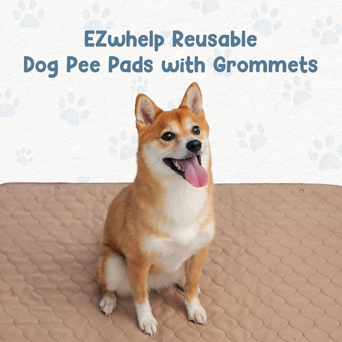 EZwhelp Reusable Dog Pee Pads, Washable Waterproof Mat 60x60 in