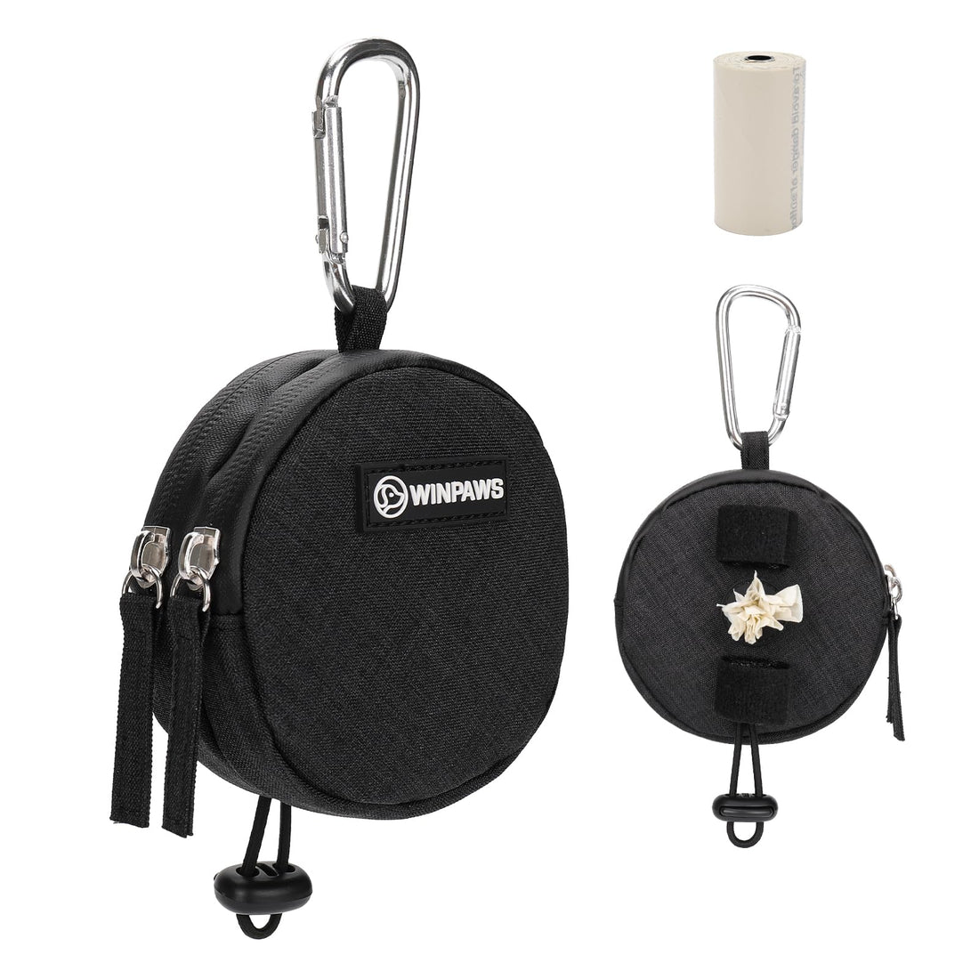 Dog Poop Bag Holder for Leashes- Dog Treat Pouch with Waterproof