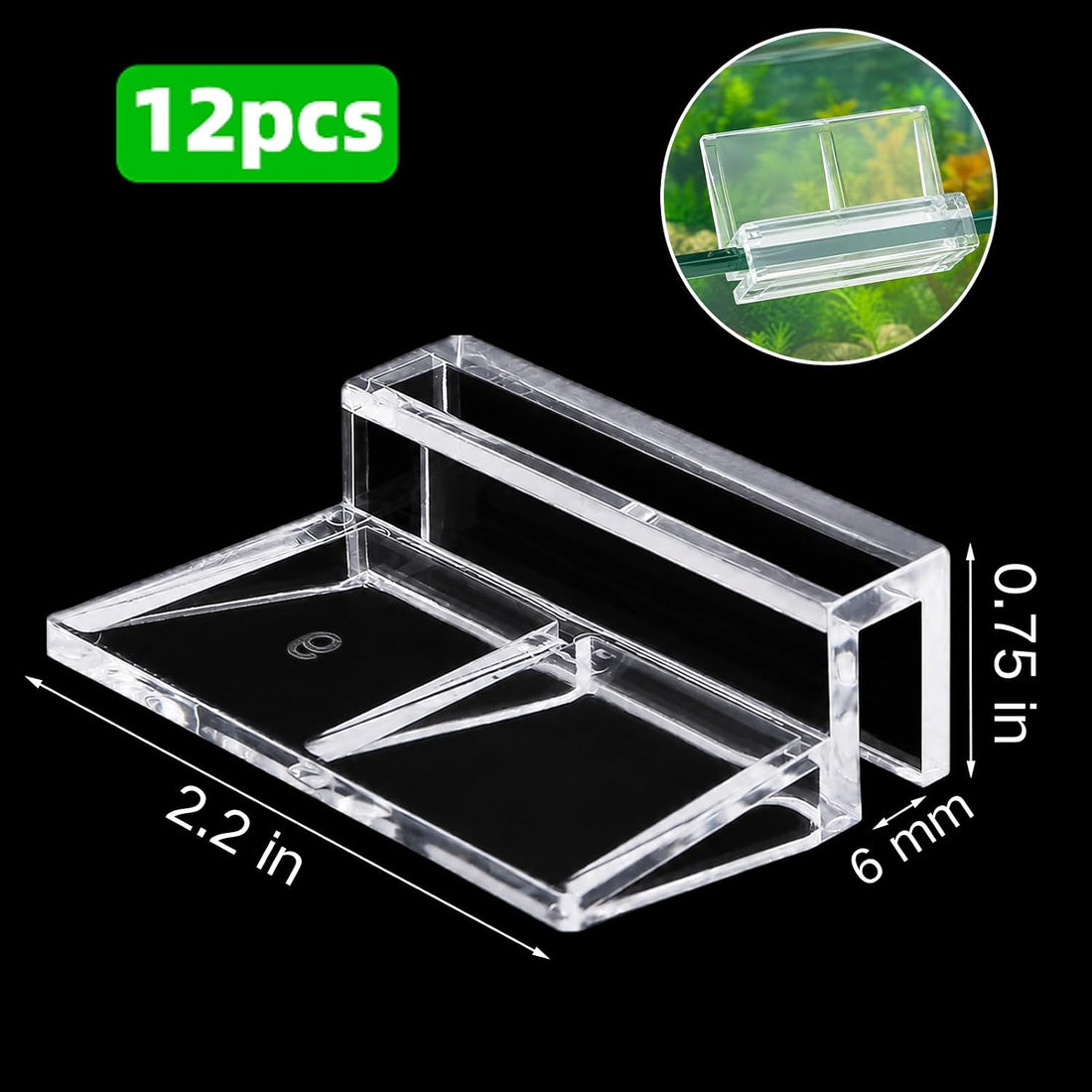 Okllen Set of 12 Plastic Egg Crate Aquarium Divider with 12 Clips