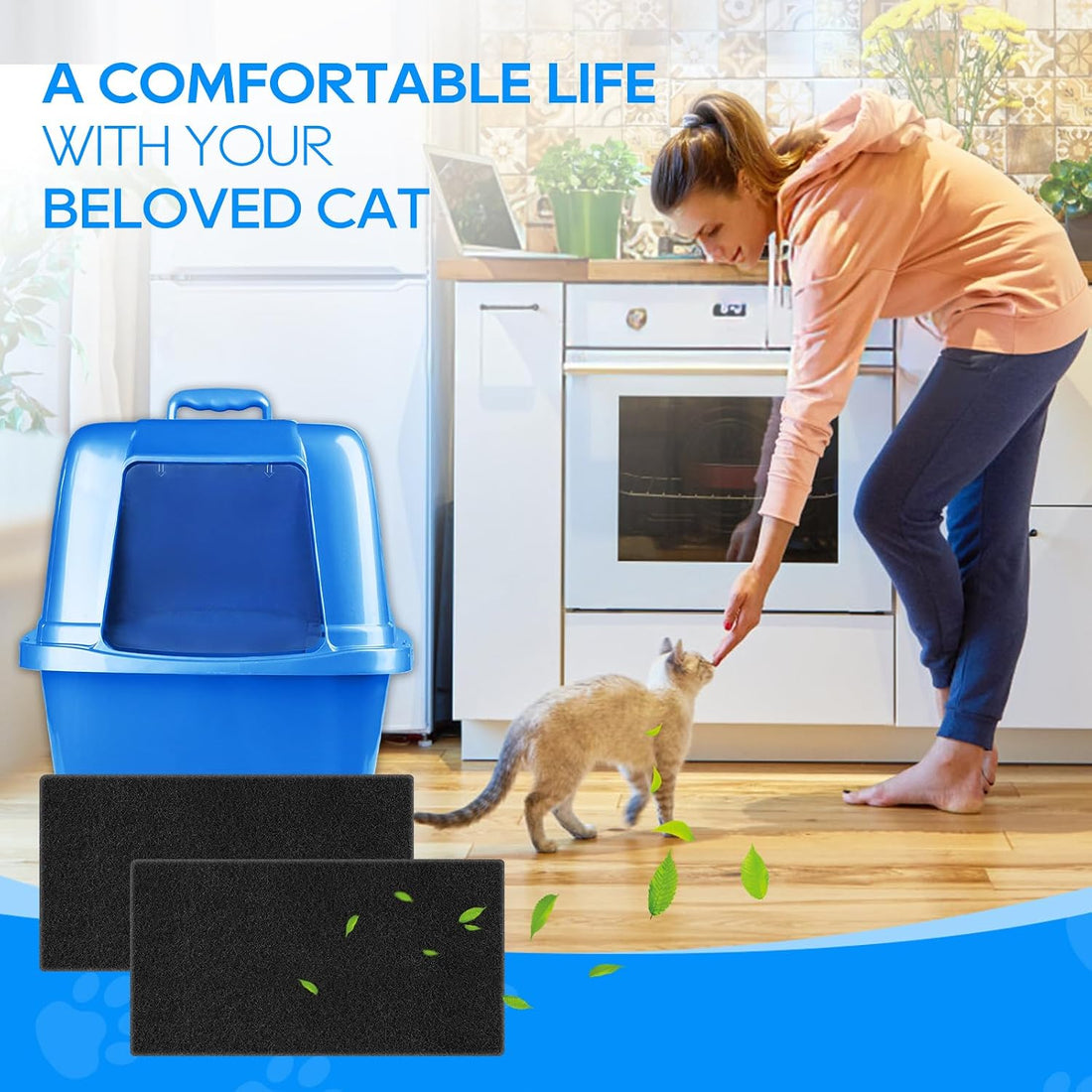 8PCS Cat Litter Box Filter Compatible with Van Ness CP7 Extra Large
