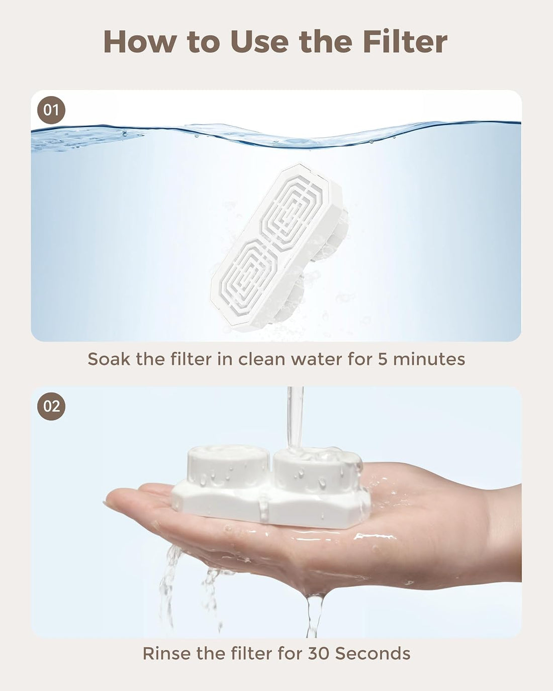 Neareal Official 6-Pack Replacement Filters for 108oz/3.2L Pet