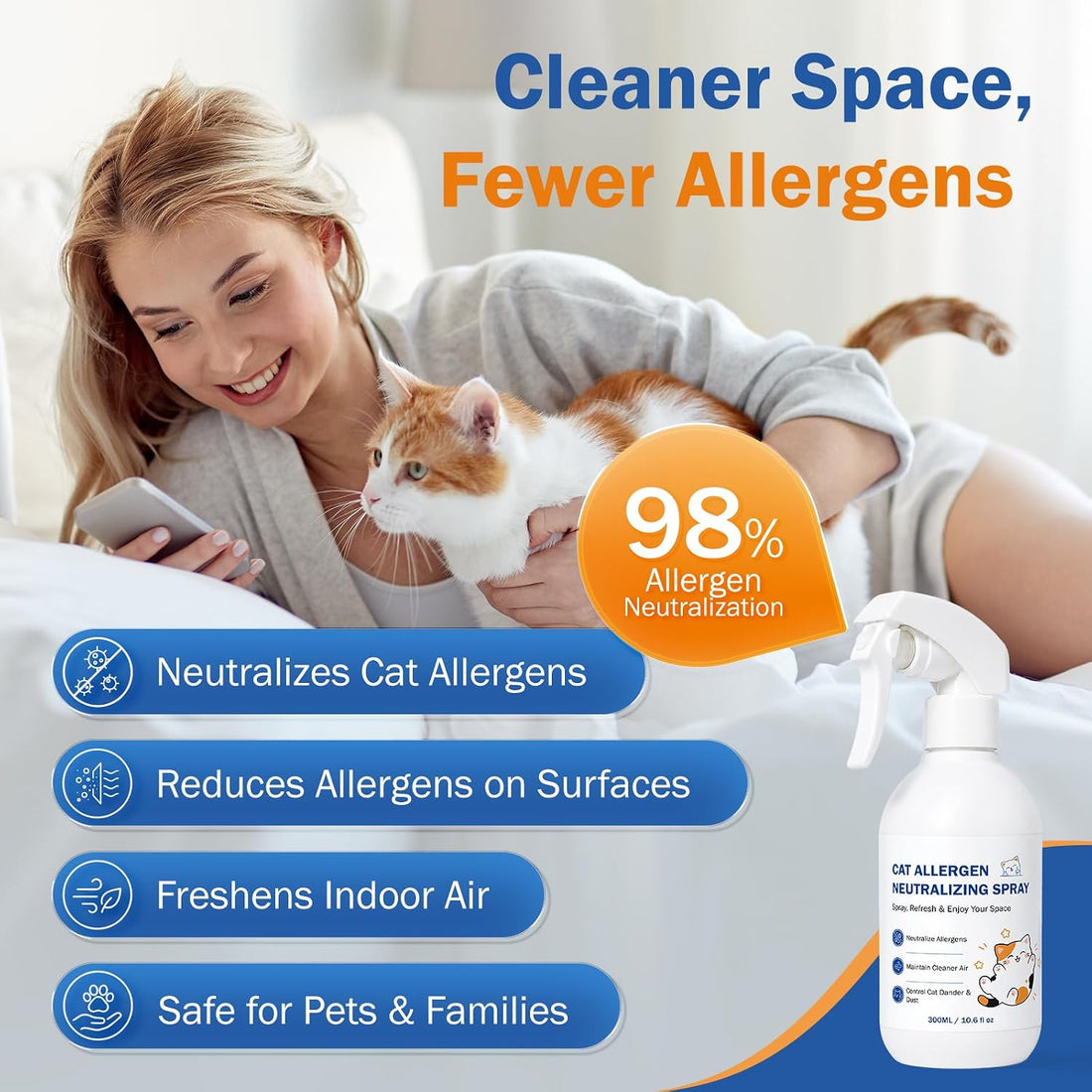 Cat Allergen Neutralizing Spray for Humans