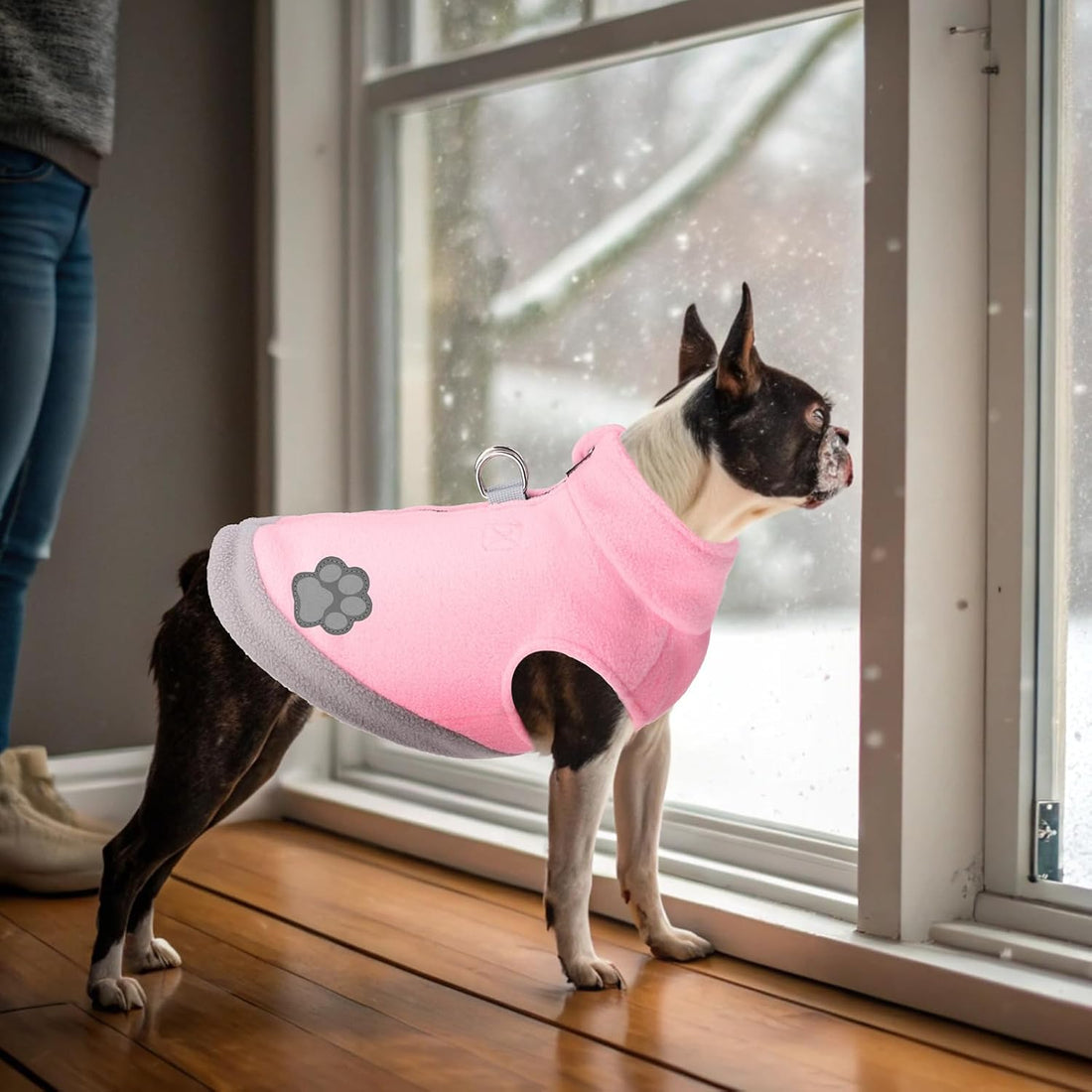 Mihachi Dog Fleece Vest Sweater Zip Up Warm Pullover Step-in Dog