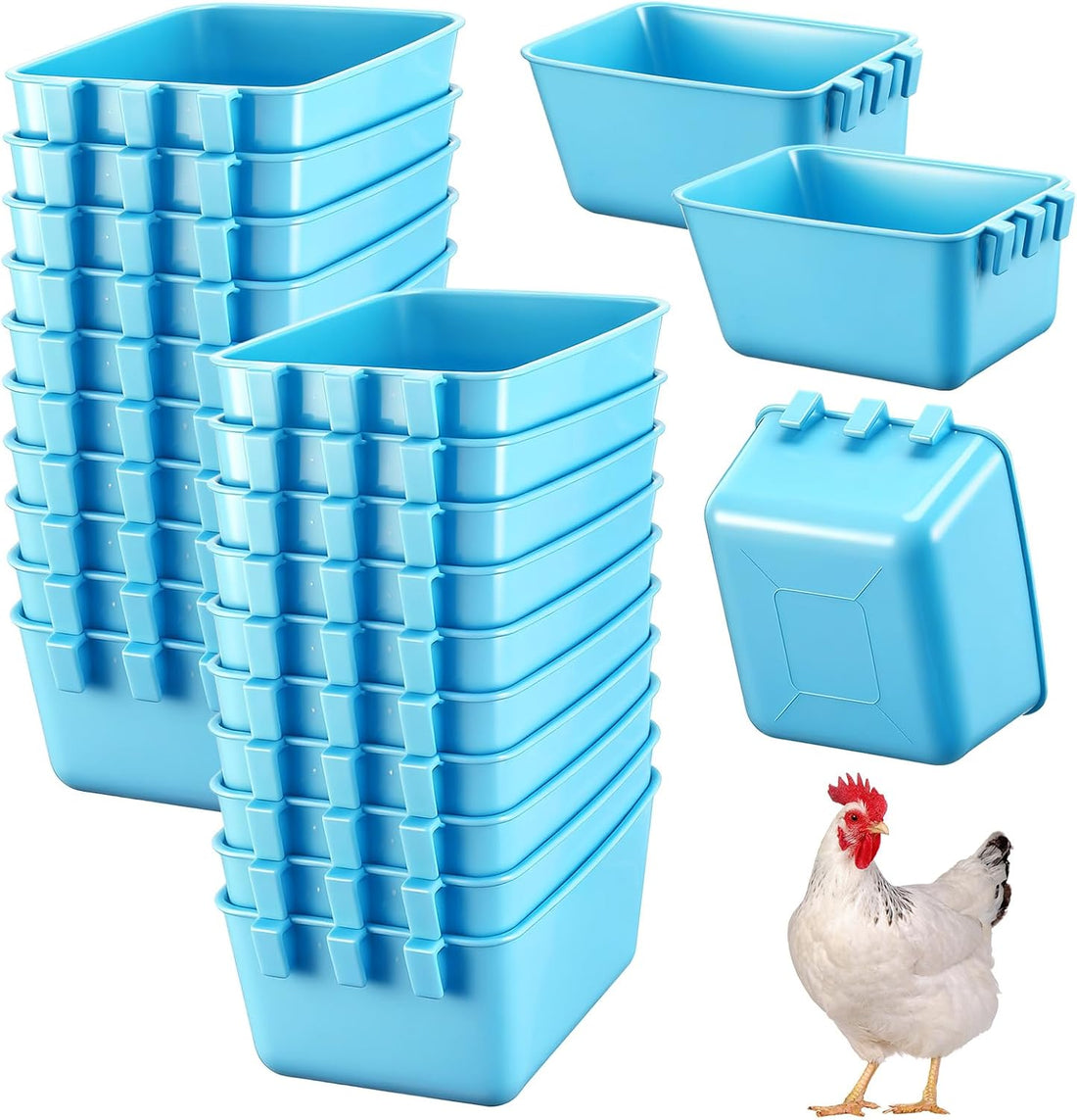 Maxdot 20 Pcs Chicken Water Feeder Cup 16 oz Large Watering Cup