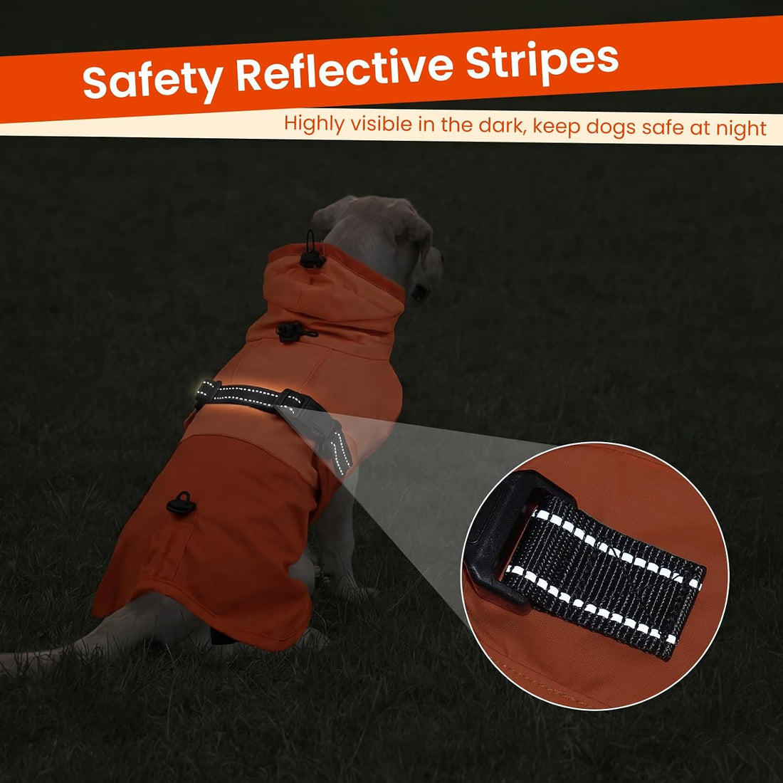 BRKURLEG Dog Raincoat for Small Medium and Large Dogs Waterproof Dog