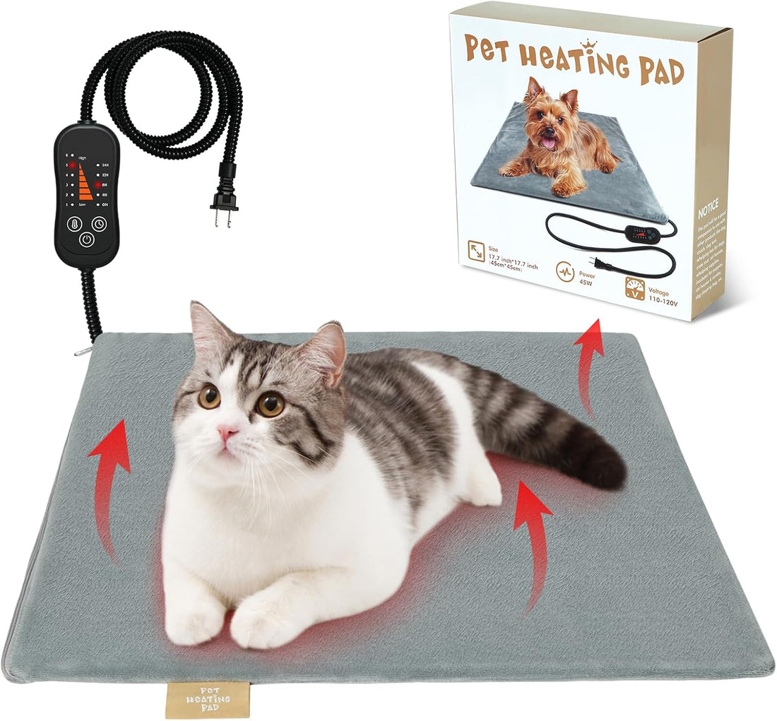 Vannon Pet Heating Pad for Dogs & Cats, Adjustable Heat with Timer