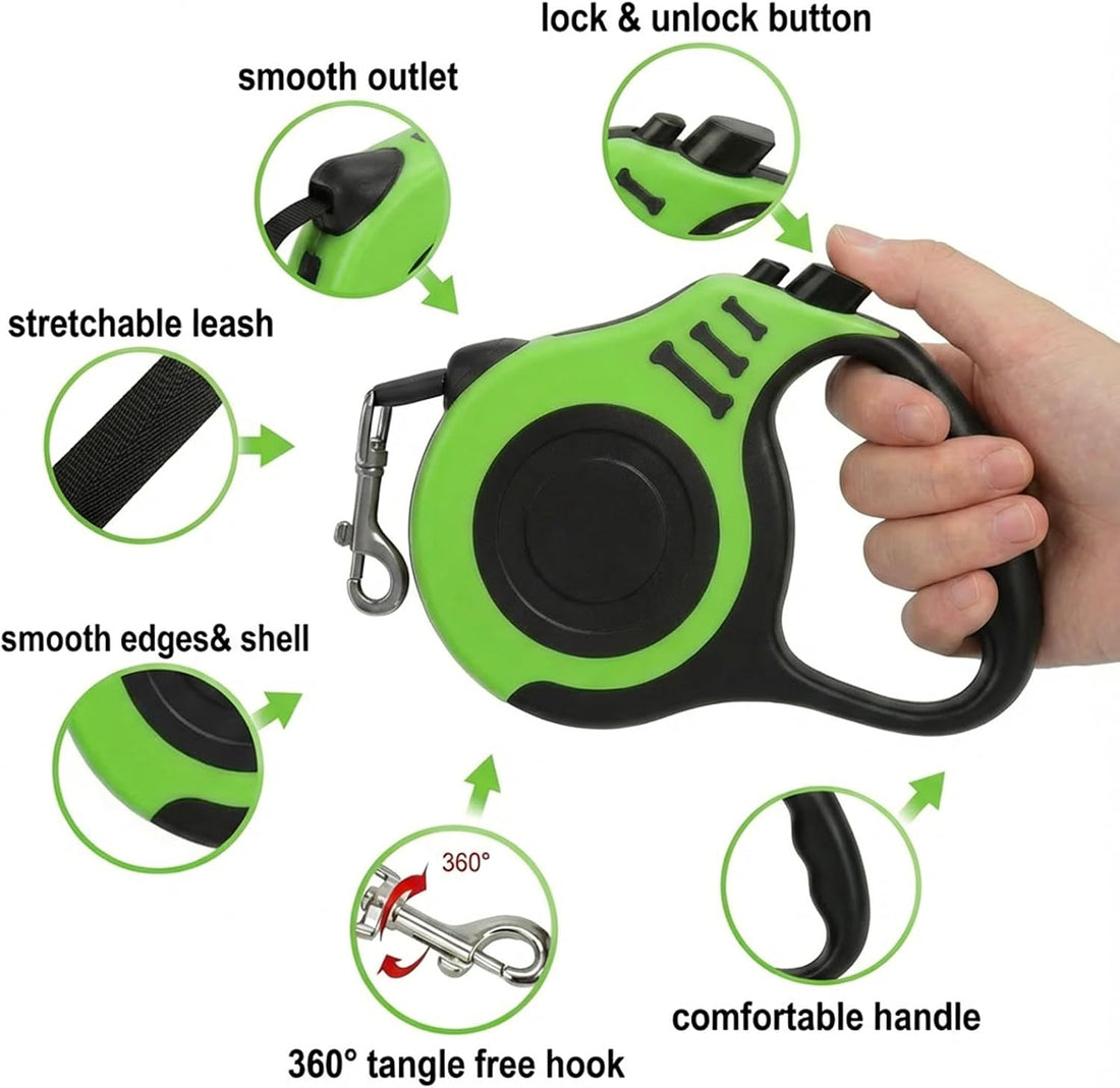 PETIMP Retractable Dog Leash Lightweight 16FT Leash Set
