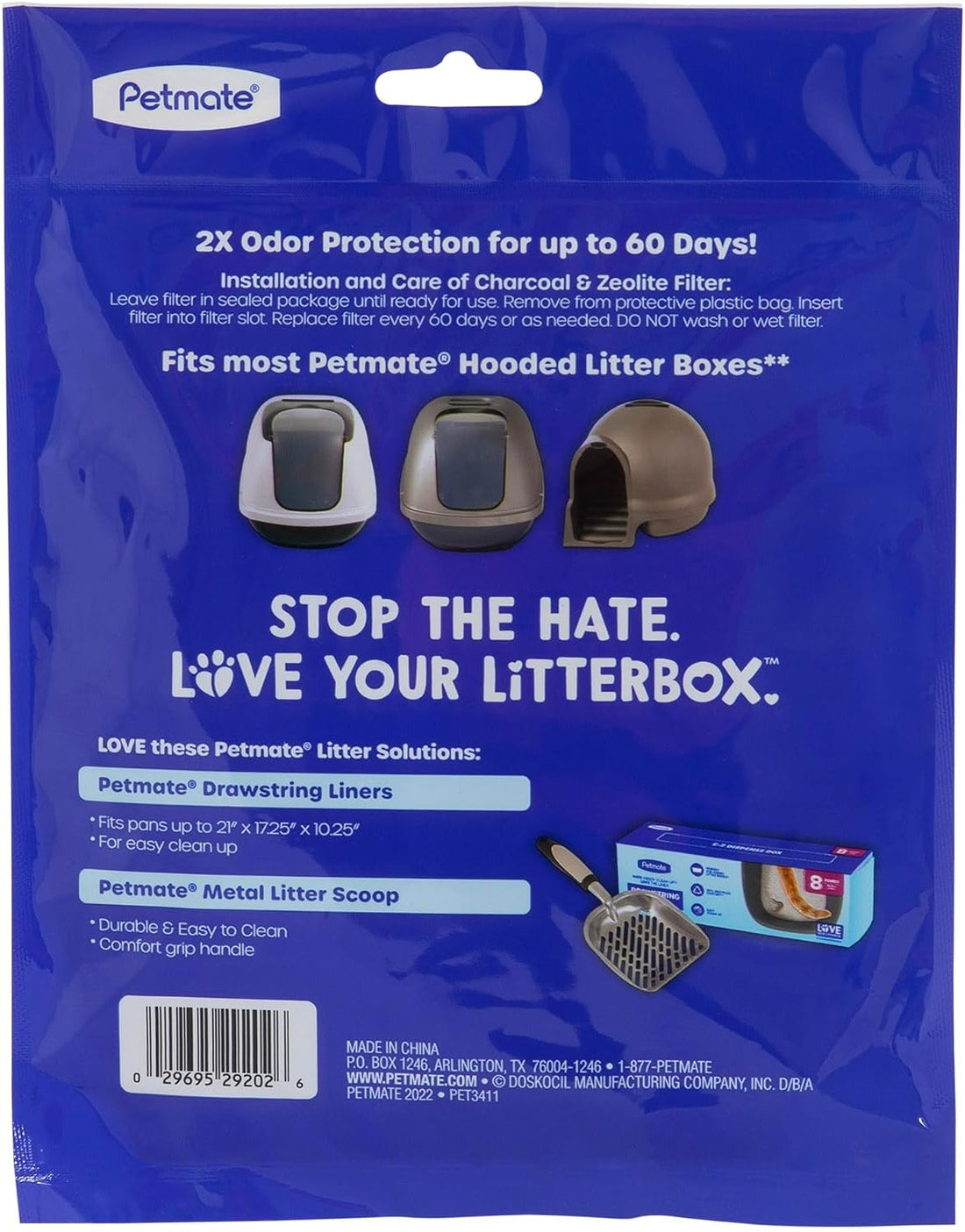 Petmate Booda Clean Step Litter Box Dome Replacement Filter, Charcoal