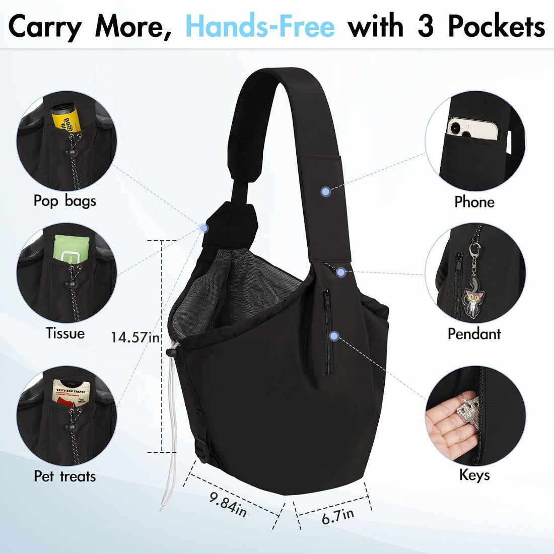 Dog Carrier Sling, Puppy Carrier Sling 20 lbs