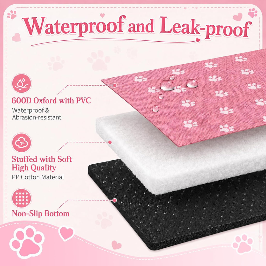 Dog Playpen Bottom Pad Fits for 60'' x 40'' Acrylic Puppy Playpen