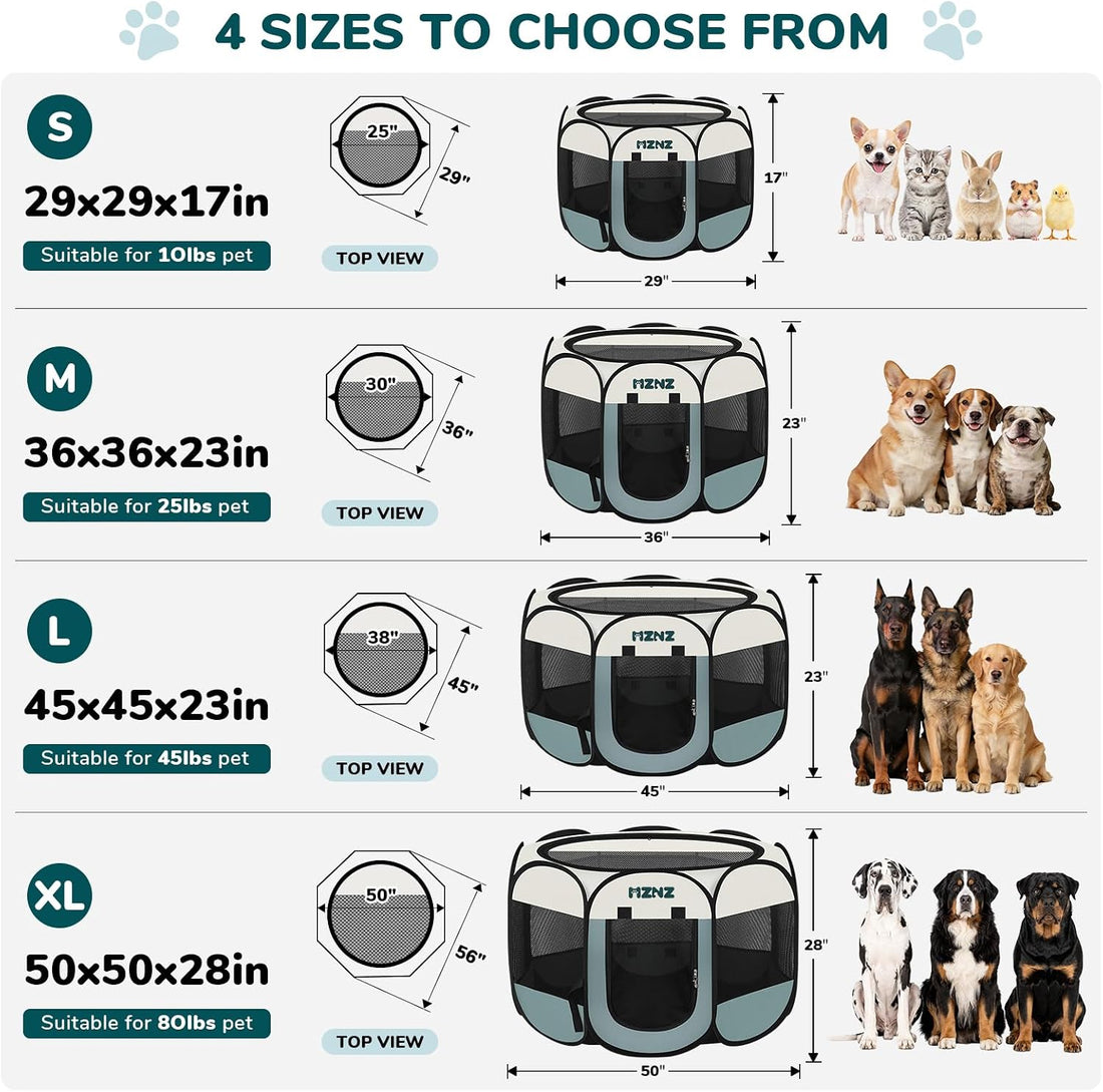 Dog Playpen, Portable Cat Playpen Crate Indoor for Dogs Cats Rabbits