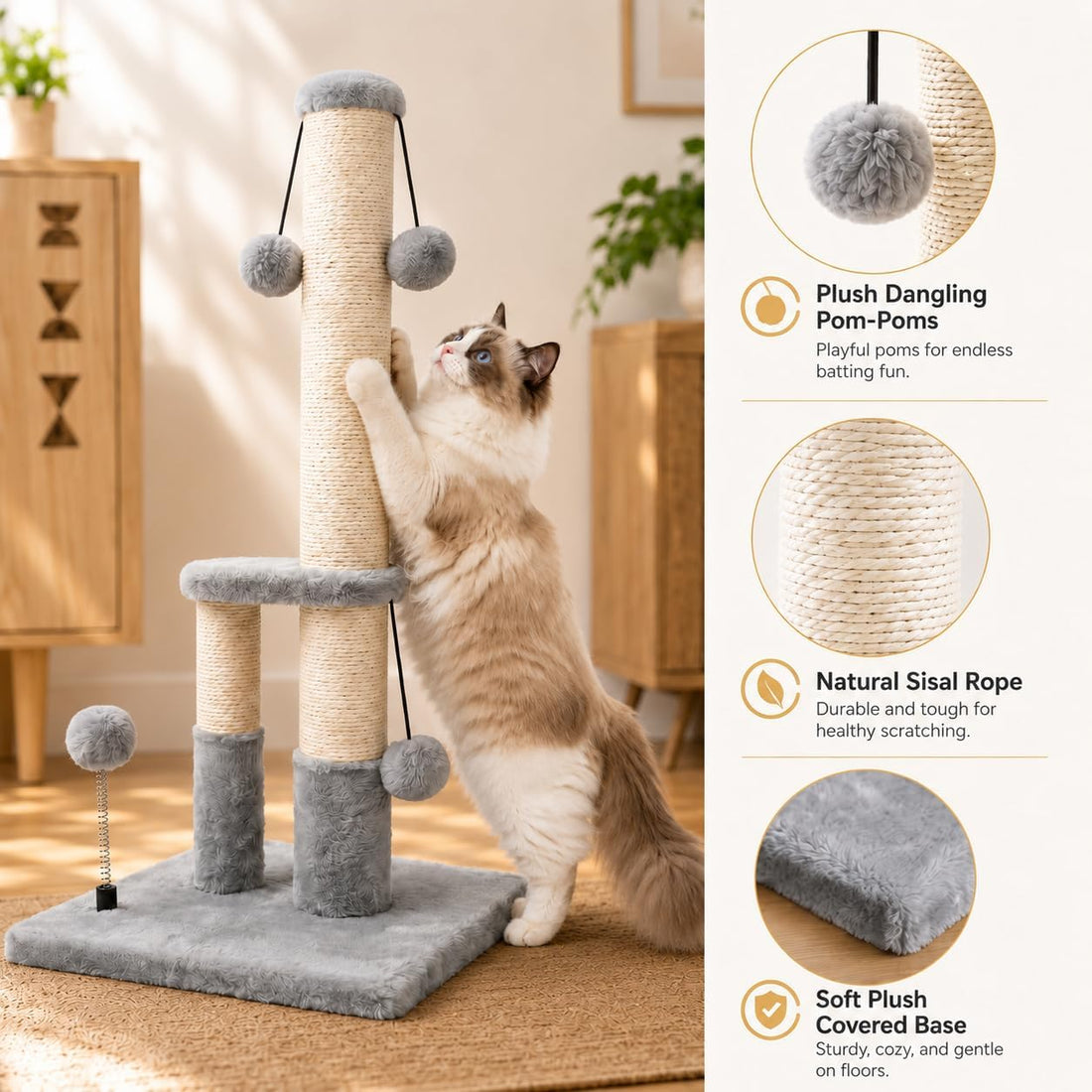 Dimaka Tall Cat Scratching Post