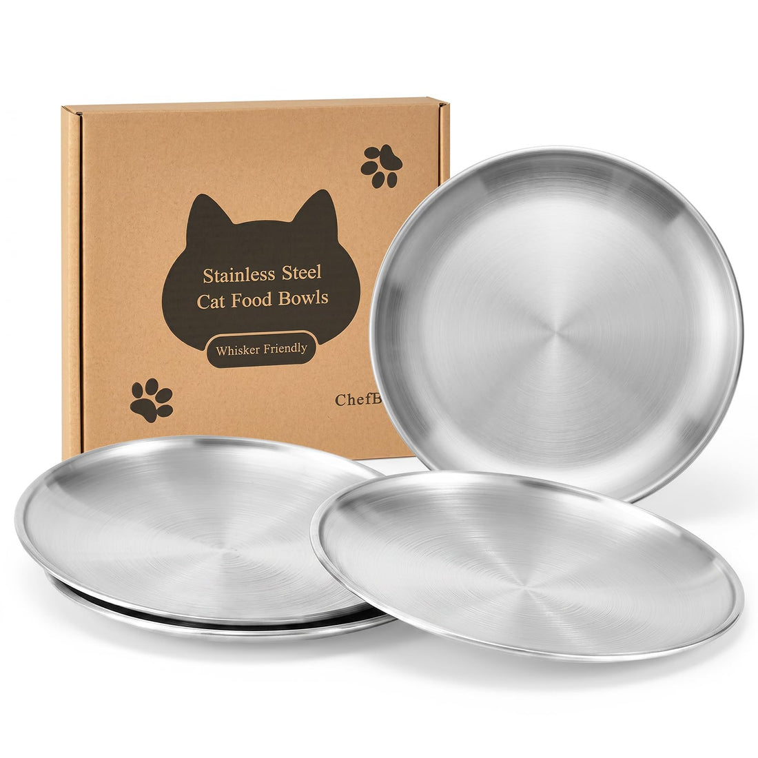 ChefBee Stainless Steel Cat Bowls