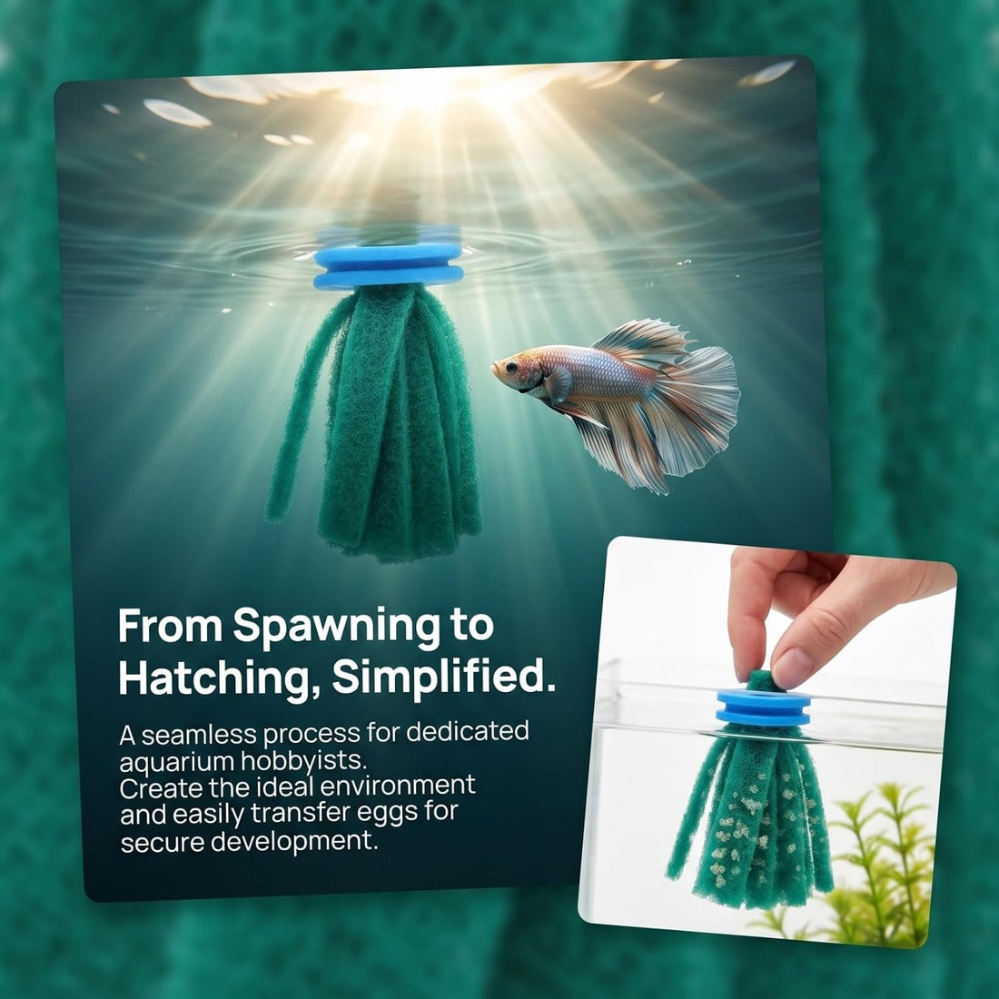 Homoyoyo10Pcs Fish Egg Collector Spawning Mop