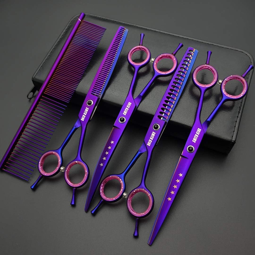 7.0 inches Professional Dog Grooming Scissors Set Straight & thinning